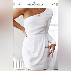 Holly Molly DEAR EMILIA Everlasting Heart White Sequin Dress